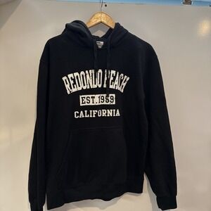 Redondo‎ Beach California Hoodie Size Large black